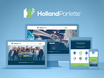 HollandParlette Website association brand corporate logo management modern monogram responsive squarespace web