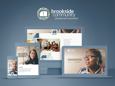 Brookside CDC Website brand church community mosaic non profit nonprofit outreach portraiture responsive urban web