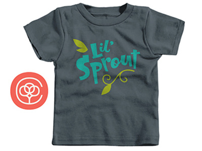 Lil' Sprout cotton bureau cotton gram kids sprout t shirt vector