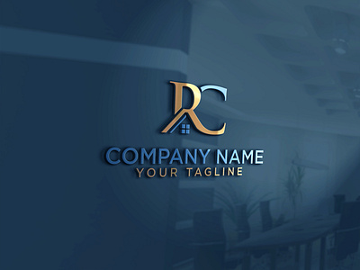 RC logo design, real estate  property  mortgage  home  building