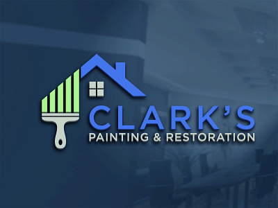 Clark s Painting & Restoration logo Design (02) branding design flat logo logo design logo designer logo mark logodesign logos logosai logoset logosketch logotype painting logo real estate real estate agent real estate logo real estate logo design restoration vector