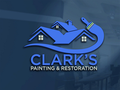 Clark s Painting & Restoration logo Design (03) branding design flat logo logo design logo designer logo designs logo mark logodaily logodesign logodesigns logos logosai logoset logosketch logotype painting logo real estate real estate logo realestate