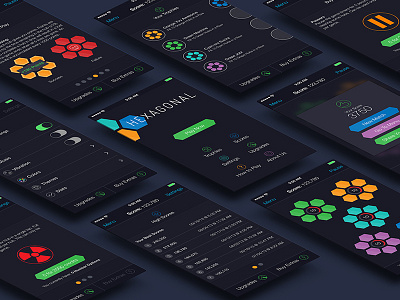 Hexagonal! for iOS - Dark Theme