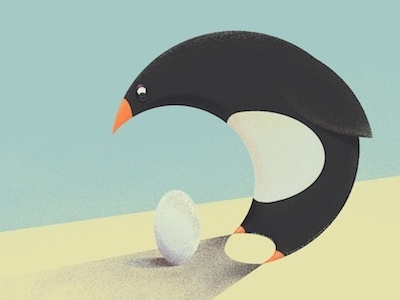 Albert illustration penguin photoshop