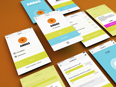 Andas Screens app branding coaching concept design mobile mockup screens ui