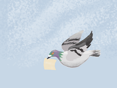 Pigeondribbble carrier digital illustration pigeon