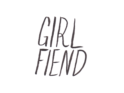 Girl Fiend Logo girl handlettering lettering logo
