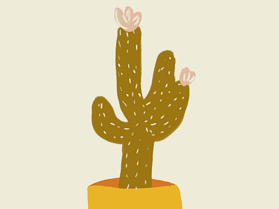 Cactus Wallpaper by Claudia Bertilsson on Dribbble