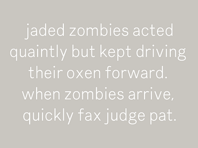 Two Pangrams About Zombies font grotesque pangram type typeface zombie