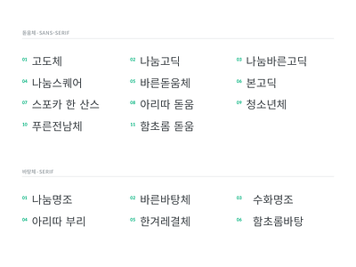 Hangul Webfont Showcase archive site hangul korean typeface typography web