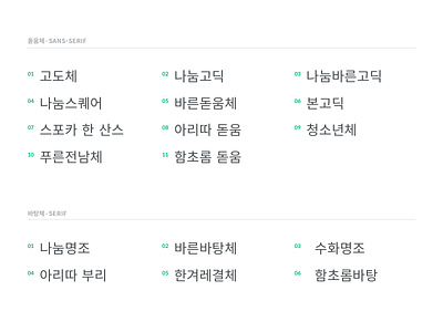 Hangul Webfont Showcase