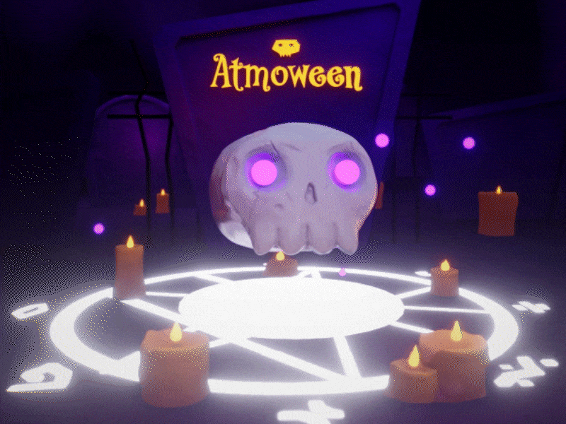 Halloween animation for Atmo® 3d animation design halloween motion graphics