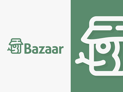 Bazaar Logo app branding eco farmer farming graphic design logo logo design marketplace mobile