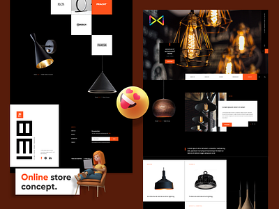Online Store - Web Design 3d animation app design branding dark design graphic design motion graphics ui uiux web design