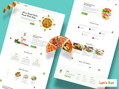 Restaurant - Landing Page (Web Design) app design branding restaurant landing page ui uiux website design