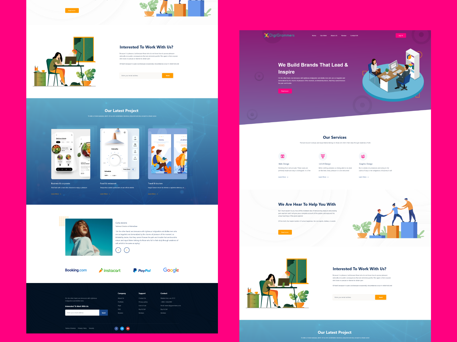 Business Page (Informative) - Web Design by Shobhit Titus on Dribbble