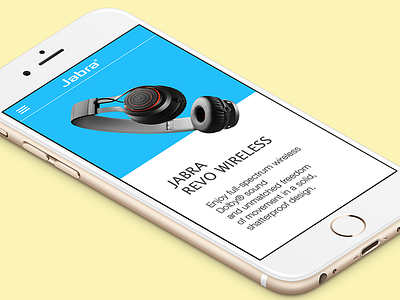 Jabra 1 design headphones interface ios jabra mobile page resource site ui ux web