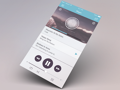 Music App Player UI Concept app design interactive interface ios iphone mobile music player ui ux