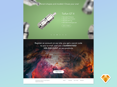 E-Cig Taifun Landing Page #2