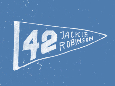 42 JR 42 banner baseball handdrawn jackierobinson type typography