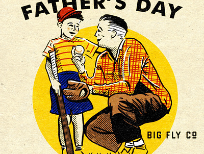 BF FathersDay 2020 baseball dad fathersday fatherson illustration retro retrosupplyco son texture type vintage
