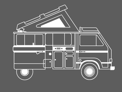 VW Vanagon WIP adventuremobile illustration lineart van vanagon vw