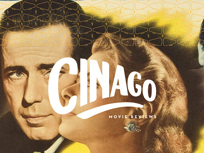 Cinago Movie Reviews Logo app cinago identity logo moviereviews pattern vintage