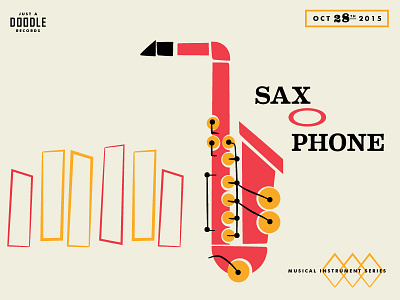 Sexy Saxophone doodle fun instrument jazz music record saxophone