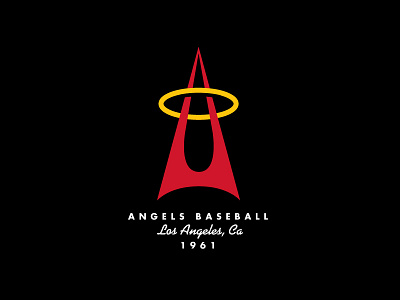 Angels Logo Concepts 1960 angels angelsbaseball baseball halo losangeles midcentury modern type typography