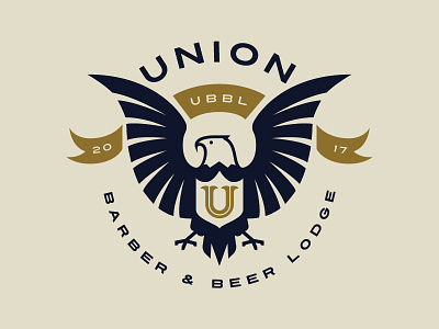 UBBL Union Barber & Beer Lodge Eagle Badge