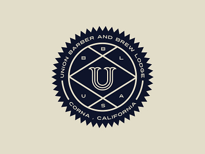 UBBL Union Barber & Beer Seal badge barber beer branding established identity plainjoe seal