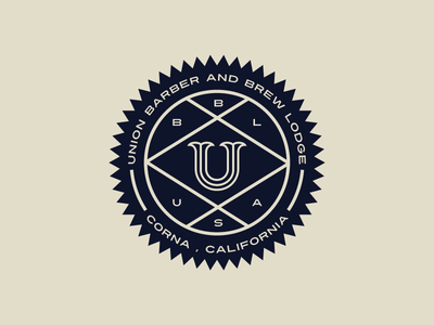 UBBL Union Barber & Beer Seal badge barber beer branding established identity plainjoe seal
