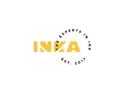 Inka Logo Concept block branding incan ink inka inkdrop logo logodesign logotype yellow