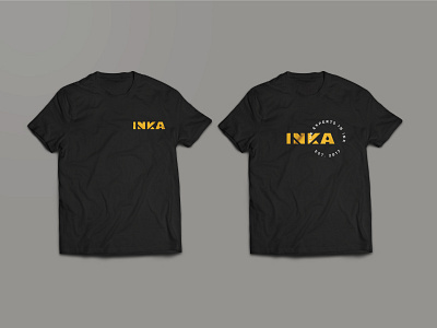 Inka Shirt Mockup block branding incan ink inka inkdrop logo logodesign logotype mockup shirtdesign yellow