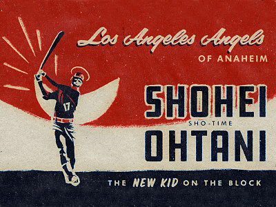 Congratulations SHOHEI america angels angelsbaseball baseball illustration matchbook pastime red retro vintage