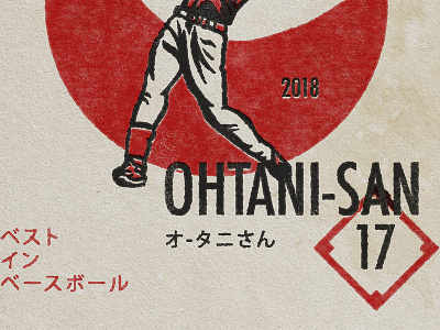 Ohtani Shirt Concept angelsbaseball baseball japan japanese ohtani red retro shirtdesign vintage