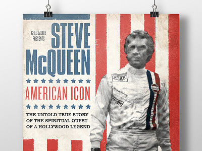 Steve McQueen Doc Poster 4/4 american bullit illustration poster retro stevemcqueen style vintage vinylart
