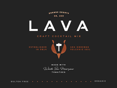 Lava Craft Cocktail Rebrand branding cocktail copper craft flames hammer texture typography