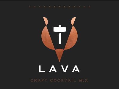 Lava Icon Updated branding cocktail copper craft flames hammer icon logo texture typography