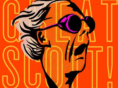 GREAT SCOTT! backtothefuture docbrown dotpattern goggles greatscott illustration