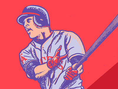Mike Trout Illustration all star angels babseball baseball illustration mike trout mlb mvp portrait procreate retro retro supply co sketch texture true grit texture supply vintage