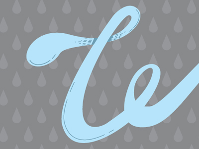 Water & Life Preview blue cursive custom grey shading type typography w water