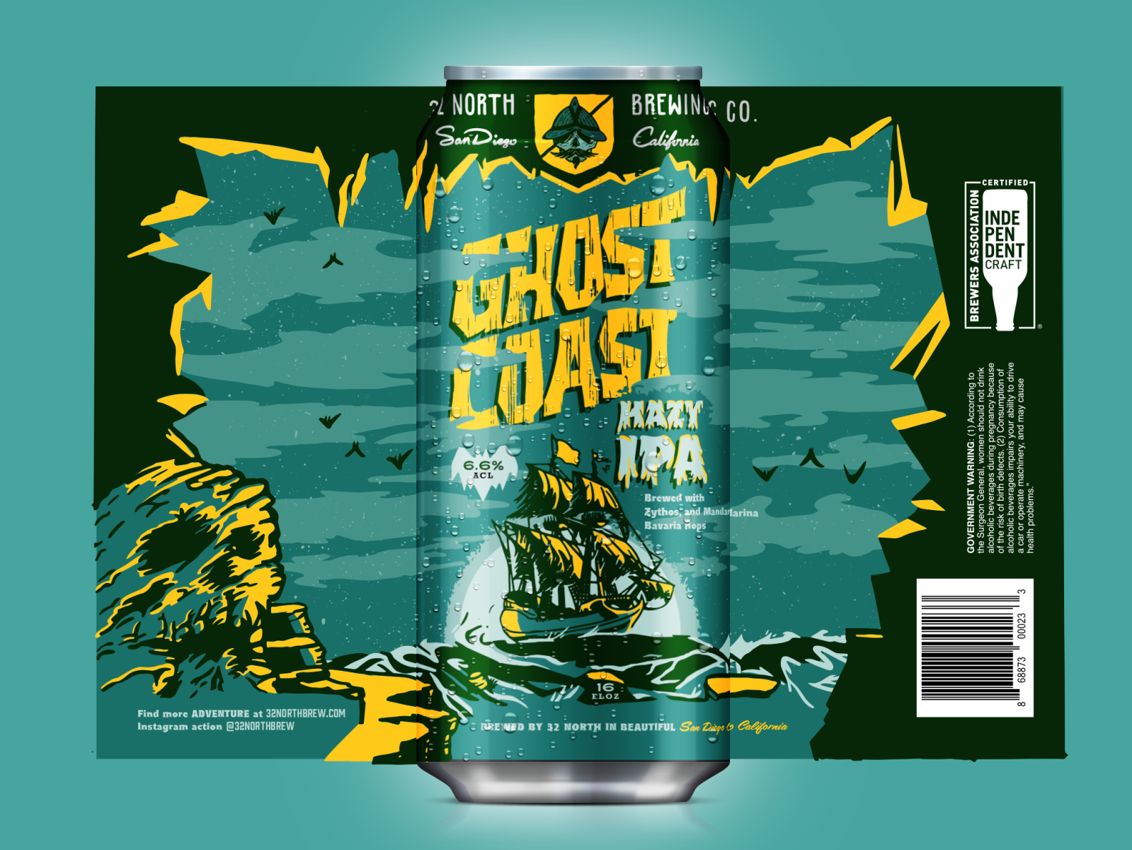 Ghost Coast Hazy Ipa By Bryce Reyes On Dribbble