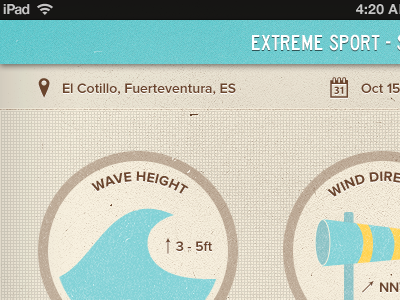 iPad surf app app application interface ipad pictos surf ui