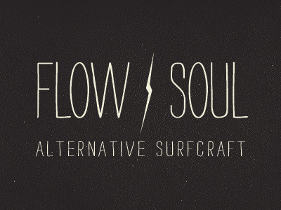 Flow & Soul bolt card flow grain print soul surf typo