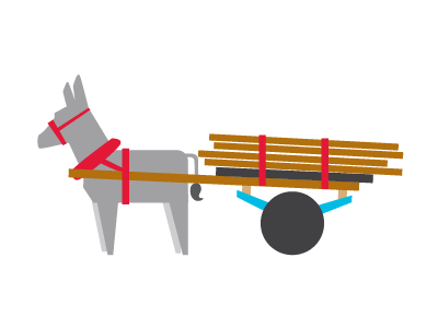 Cart n' Donkey animal cart donkey vector