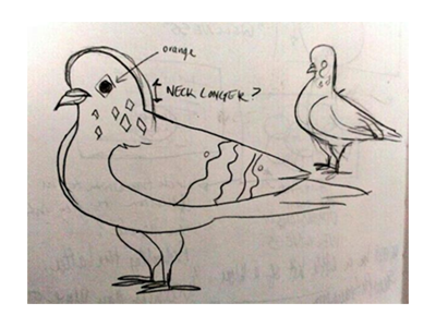Pigeon Shapes birds illustration pigeons