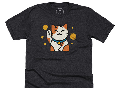 Lucky Catbuddy apparel cat illustration kitty lucky cat maneki neko shirt design