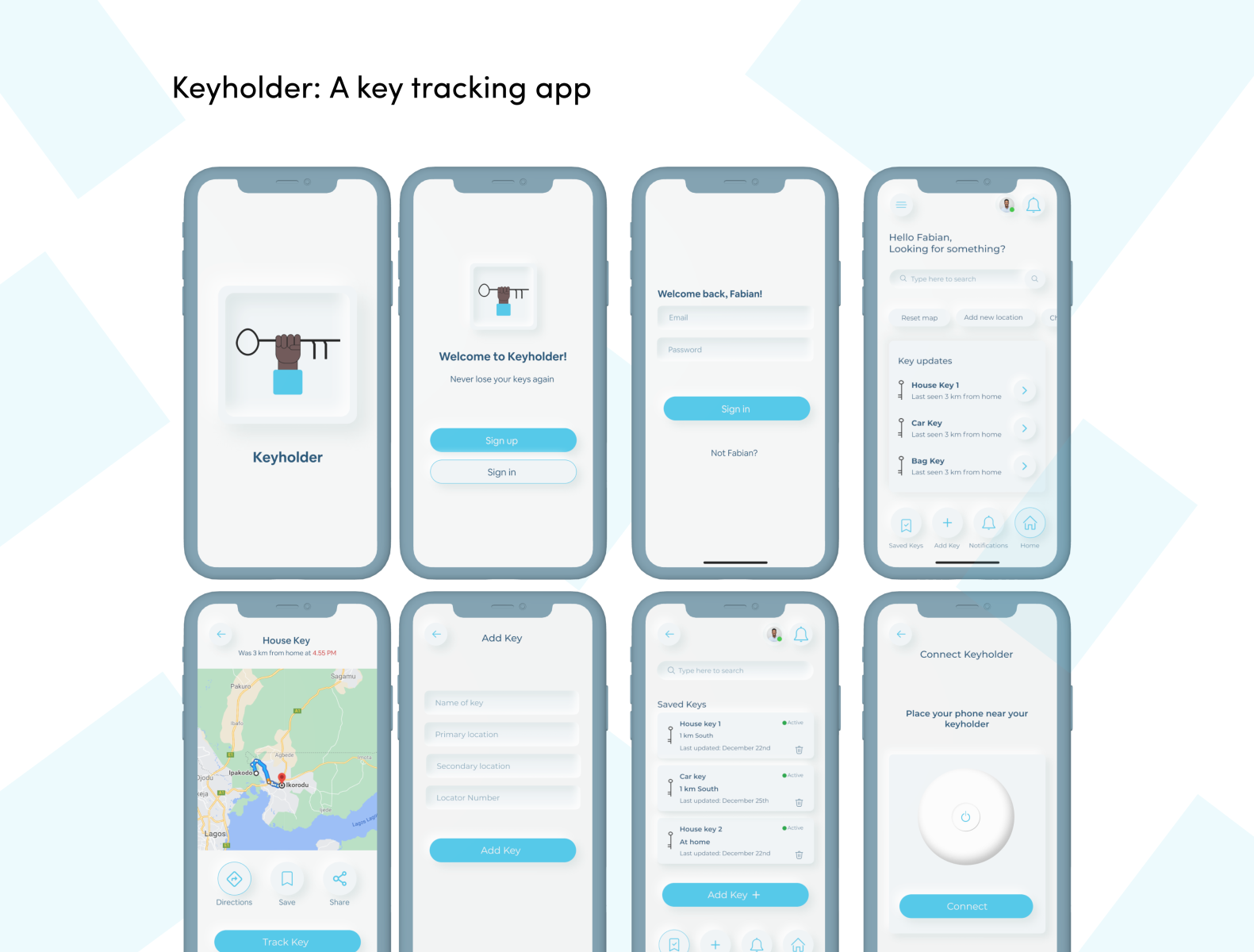 Keyholder A soft UI App design by Anointing Obuh on Dribbble