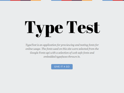 TypeTest application typography website
